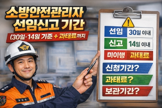 소방안전관리자 선임신고 및 기간 30일 14일 기준 -썸네일