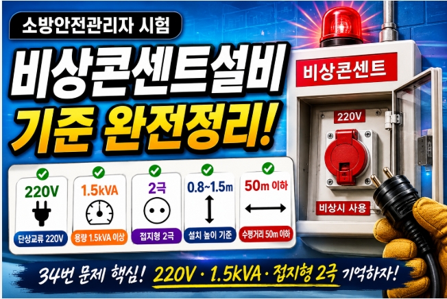소방안전관리자 시험-비상콘센트설비 기준-썸네일
